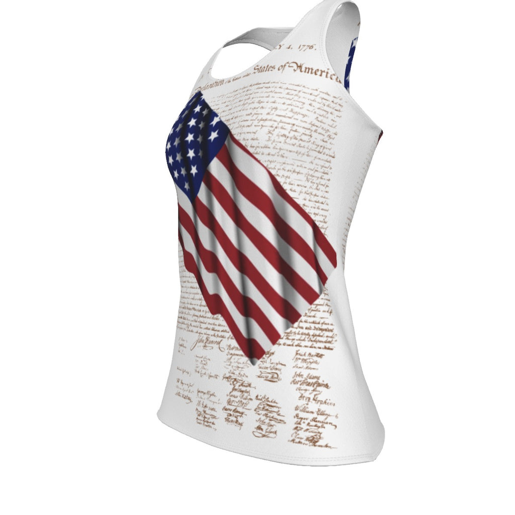 American Flag Women's Racerback Tank Top