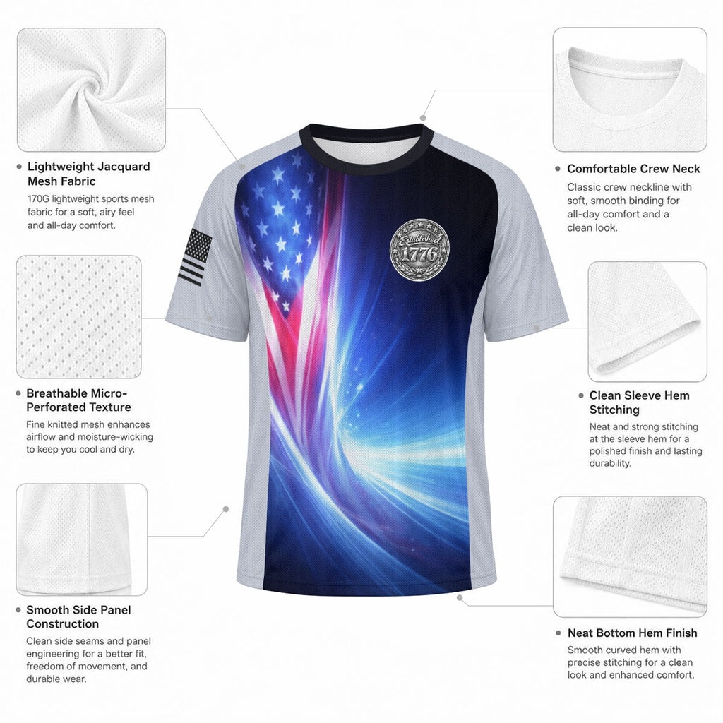 All-Over Print Unisex Jacquard Mesh Sports Jersey