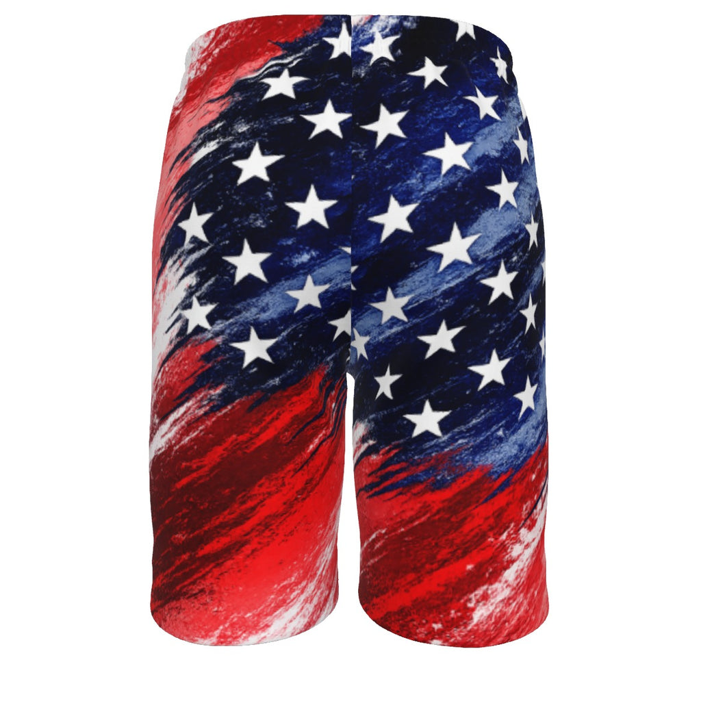 4th of July Men‘s Beach Shorts With Lining 1