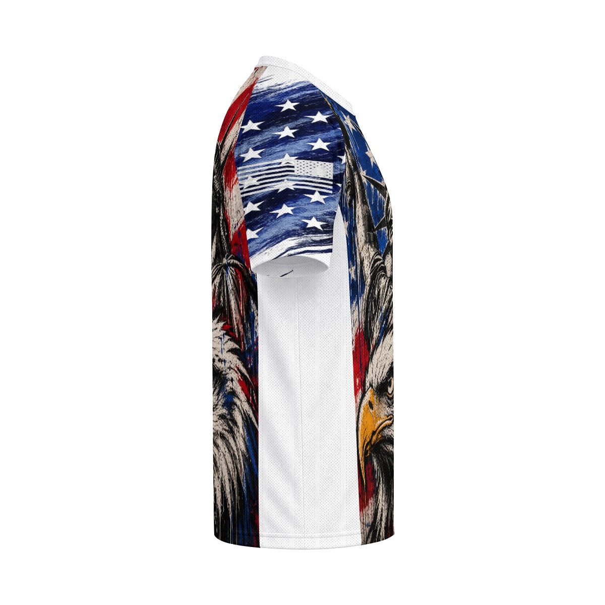 Statue of Liberty and Bald Eagle Unisex Jacquard Mesh Sports Jersey
