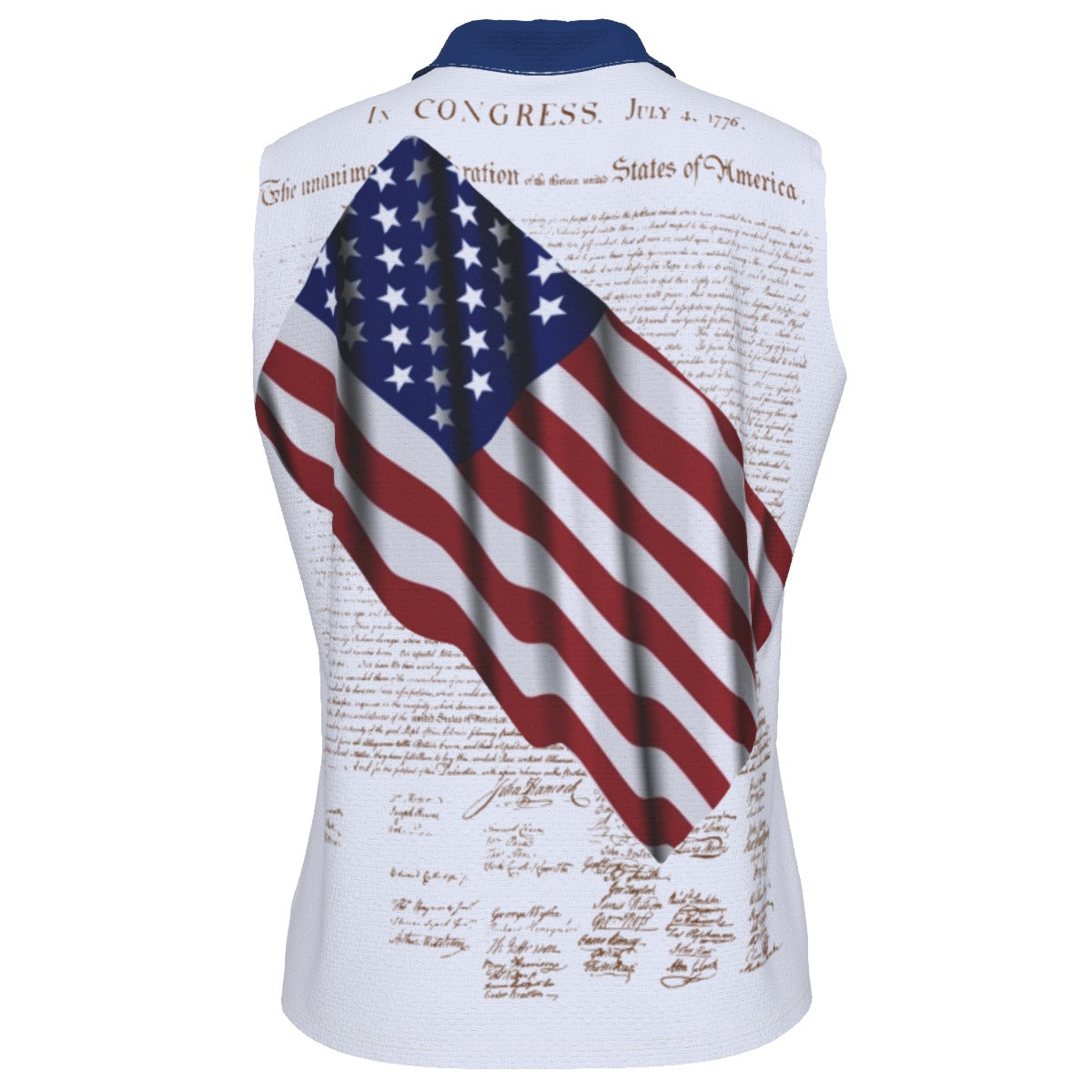 Flag and Declaration Women's UV Protection Sleeveless Polo Shirt