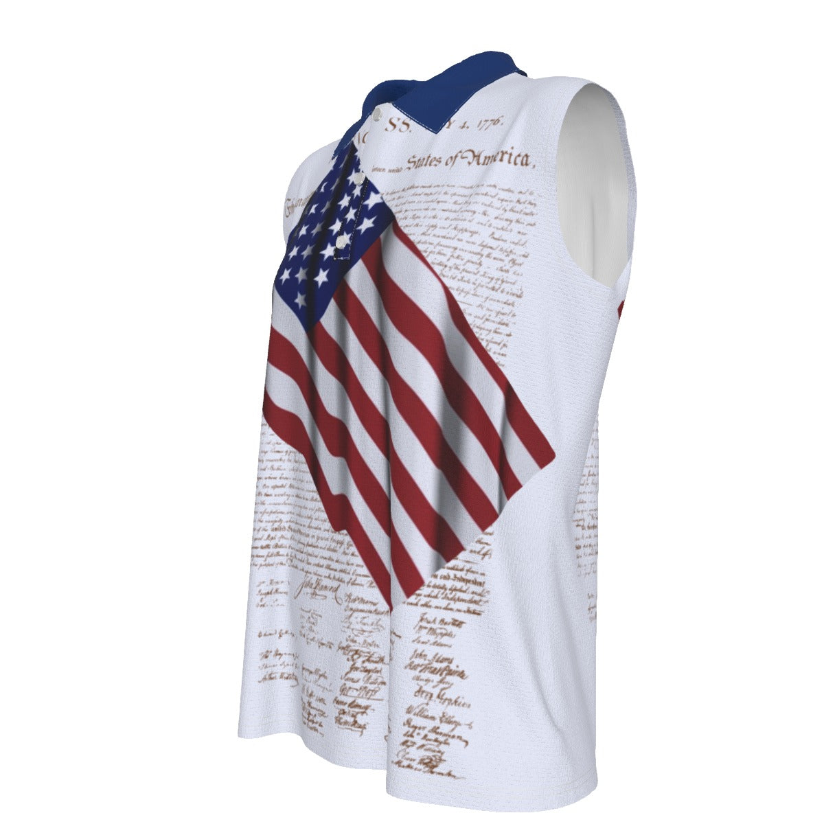 Flag and Declaration Women's UV Protection Sleeveless Polo Shirt