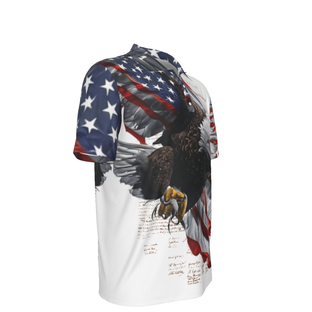 All-Over Print Men's Polo Collar Jersey