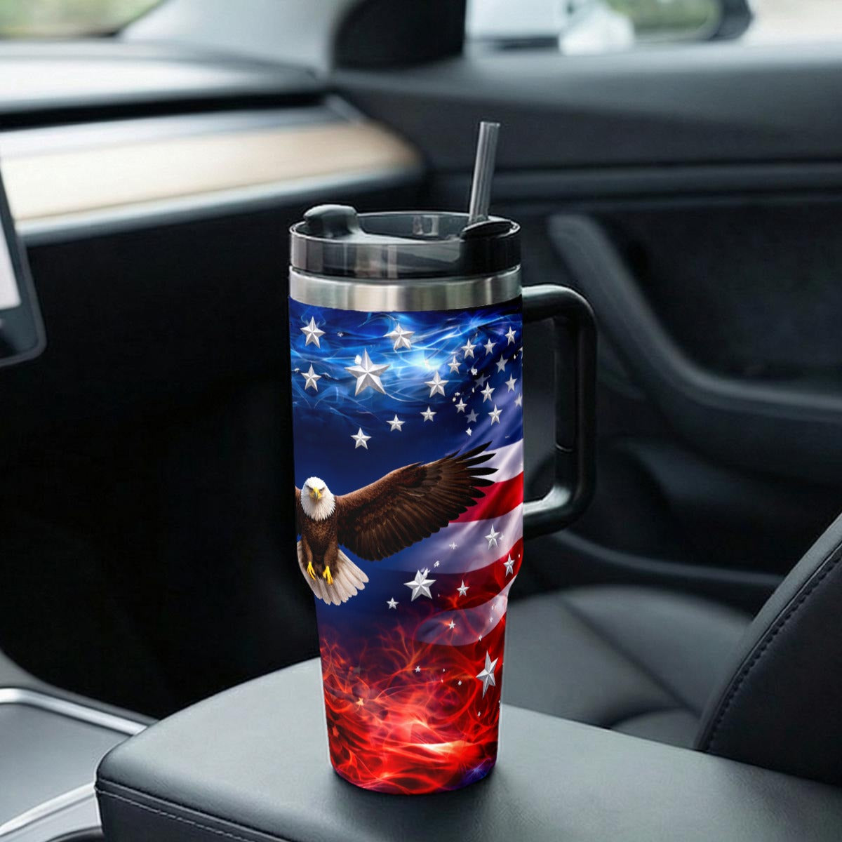 40 oz Tumbler With Handle Printed in USA