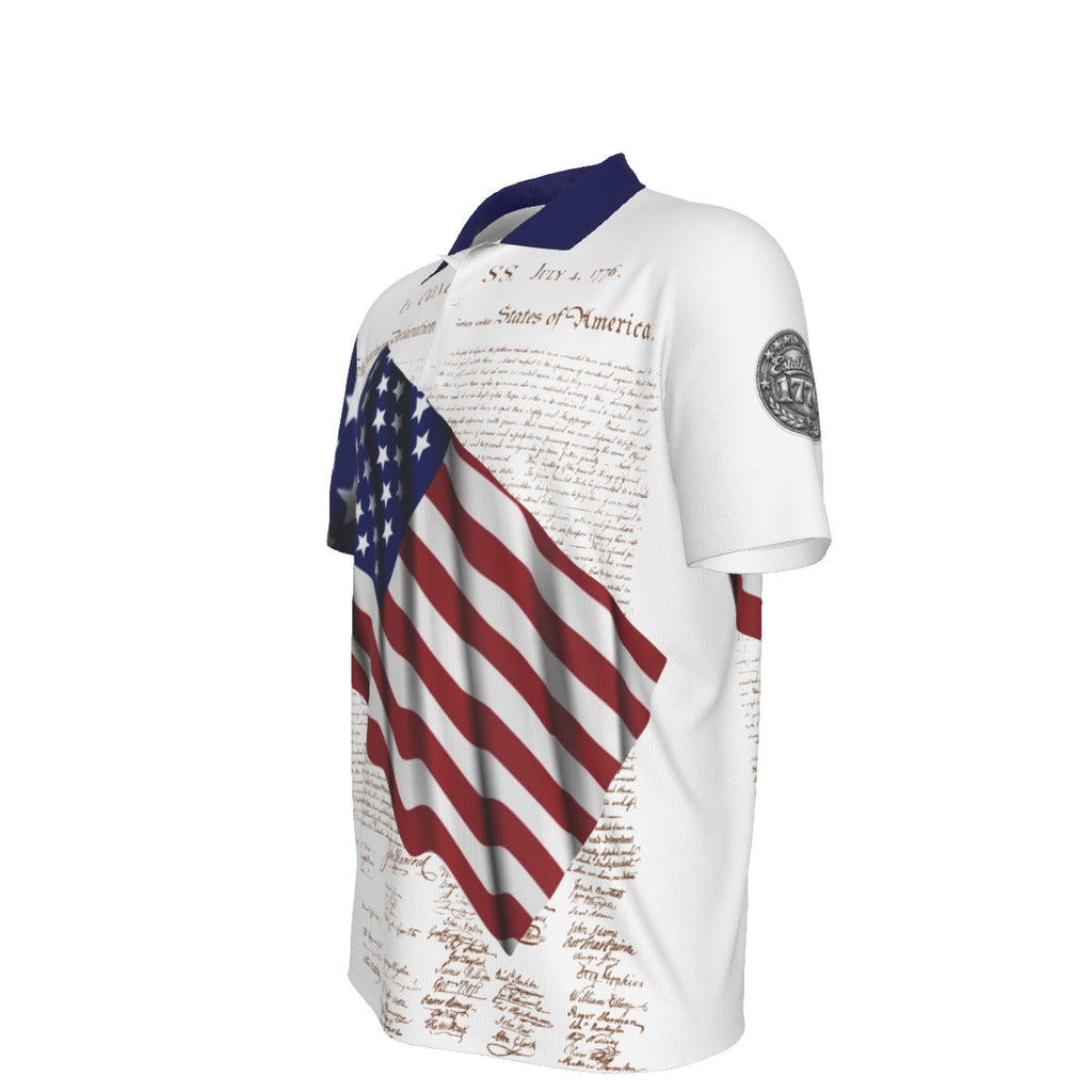 All-Over Print Men's Polo Collar Jersey