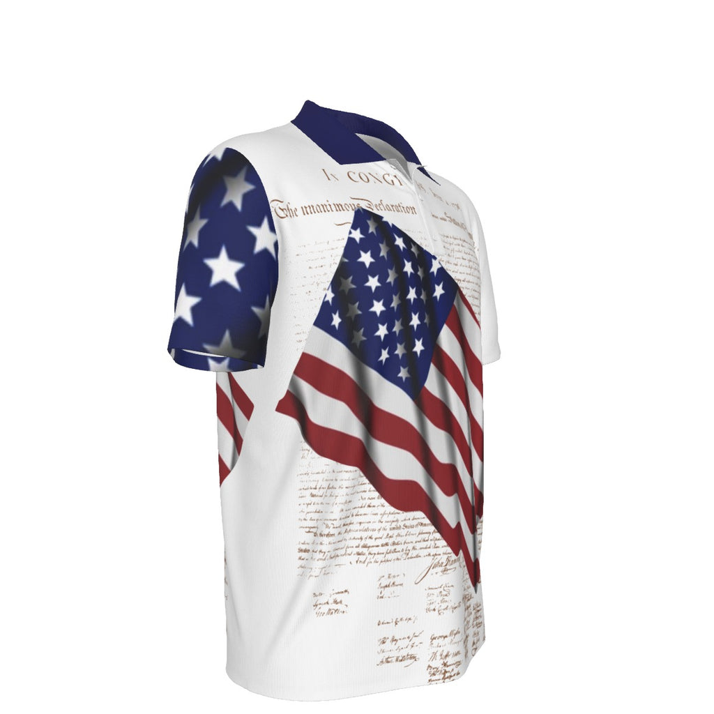 All-Over Print Men's Polo Collar Jersey