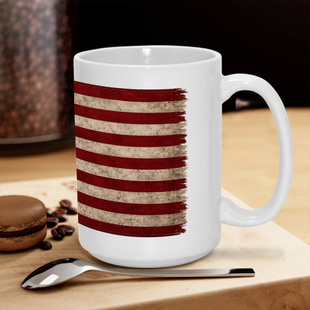 Distressed American Flag 15OZ Mug Printed in USA