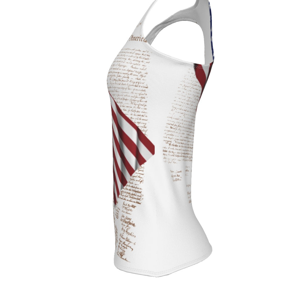 American Flag Women's Racerback Tank Top
