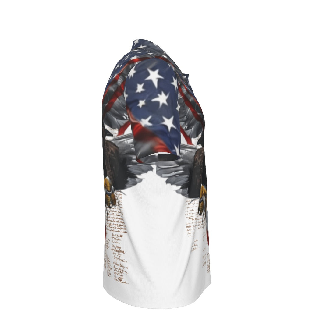 All-Over Print Men's Polo Collar Jersey