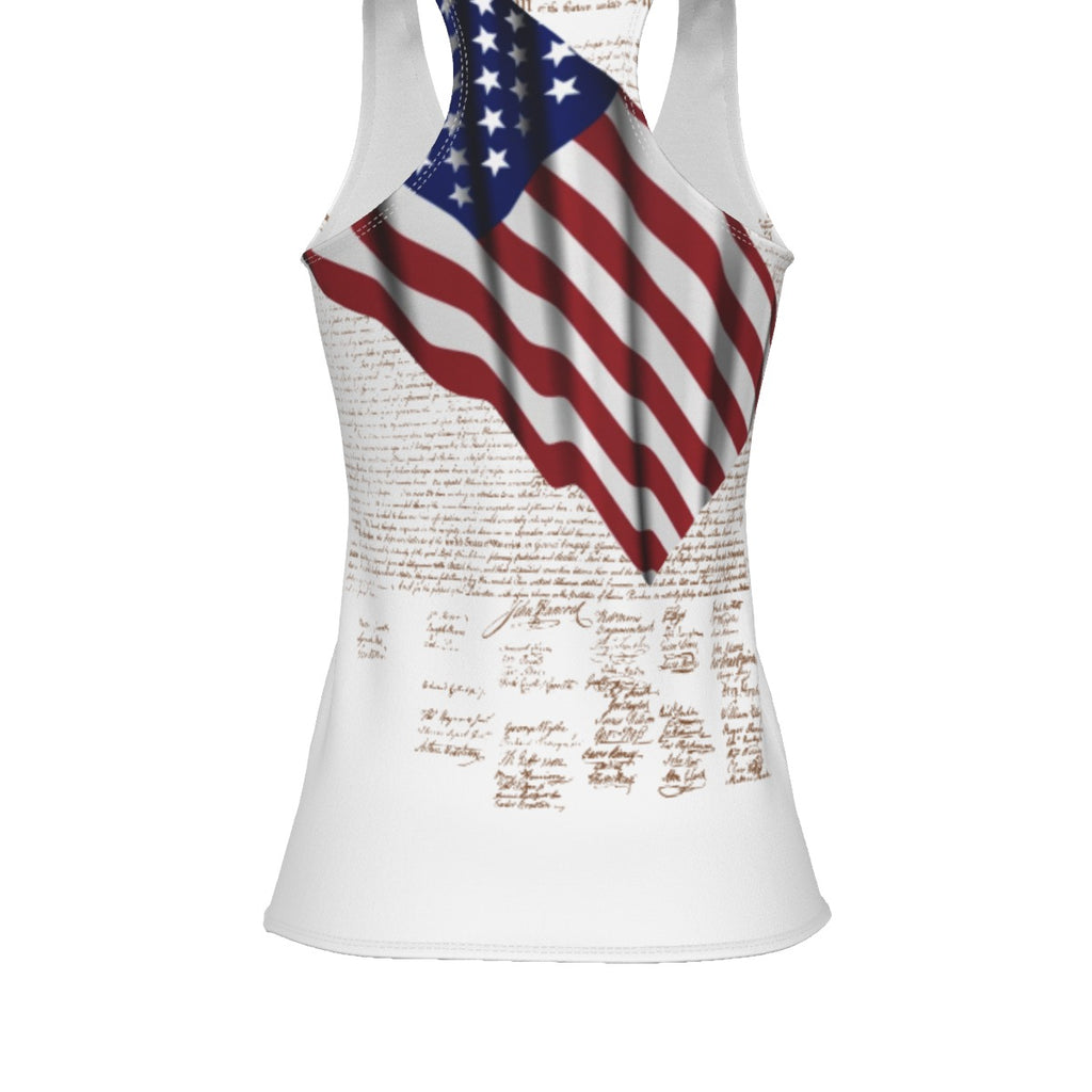 American Flag Women's Racerback Tank Top