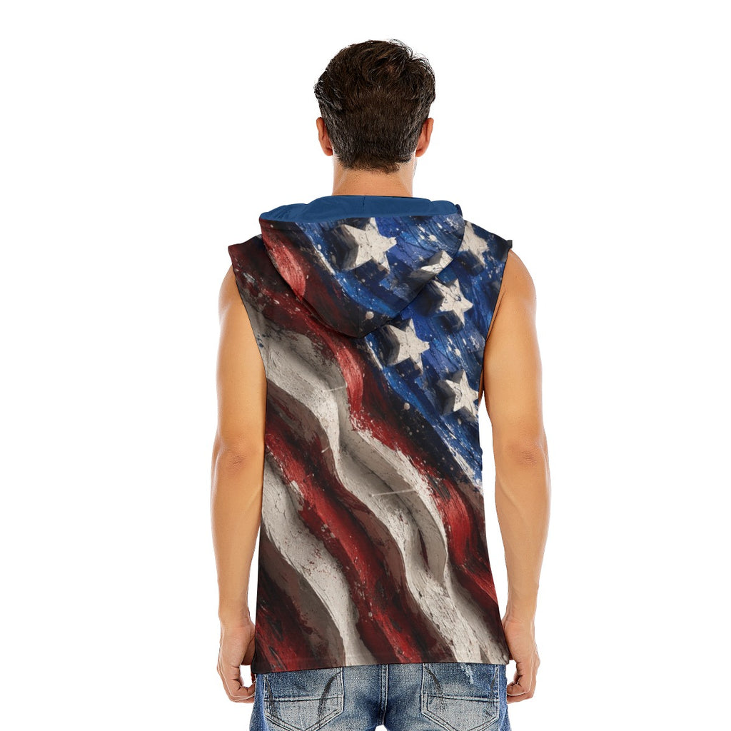Americana Men’s Sleeveless Pullover Hoodie