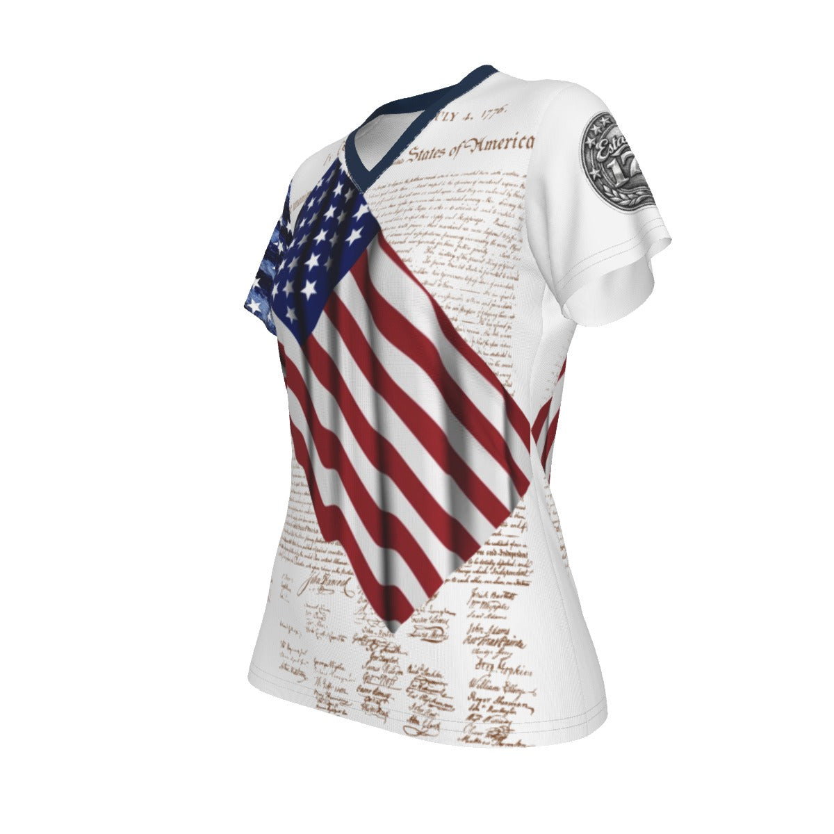 All-Over Print V-neck Women's T-shirt