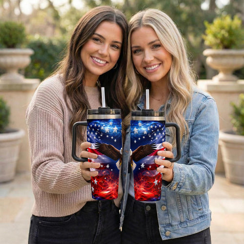 40 oz Tumbler With Handle Printed in USA