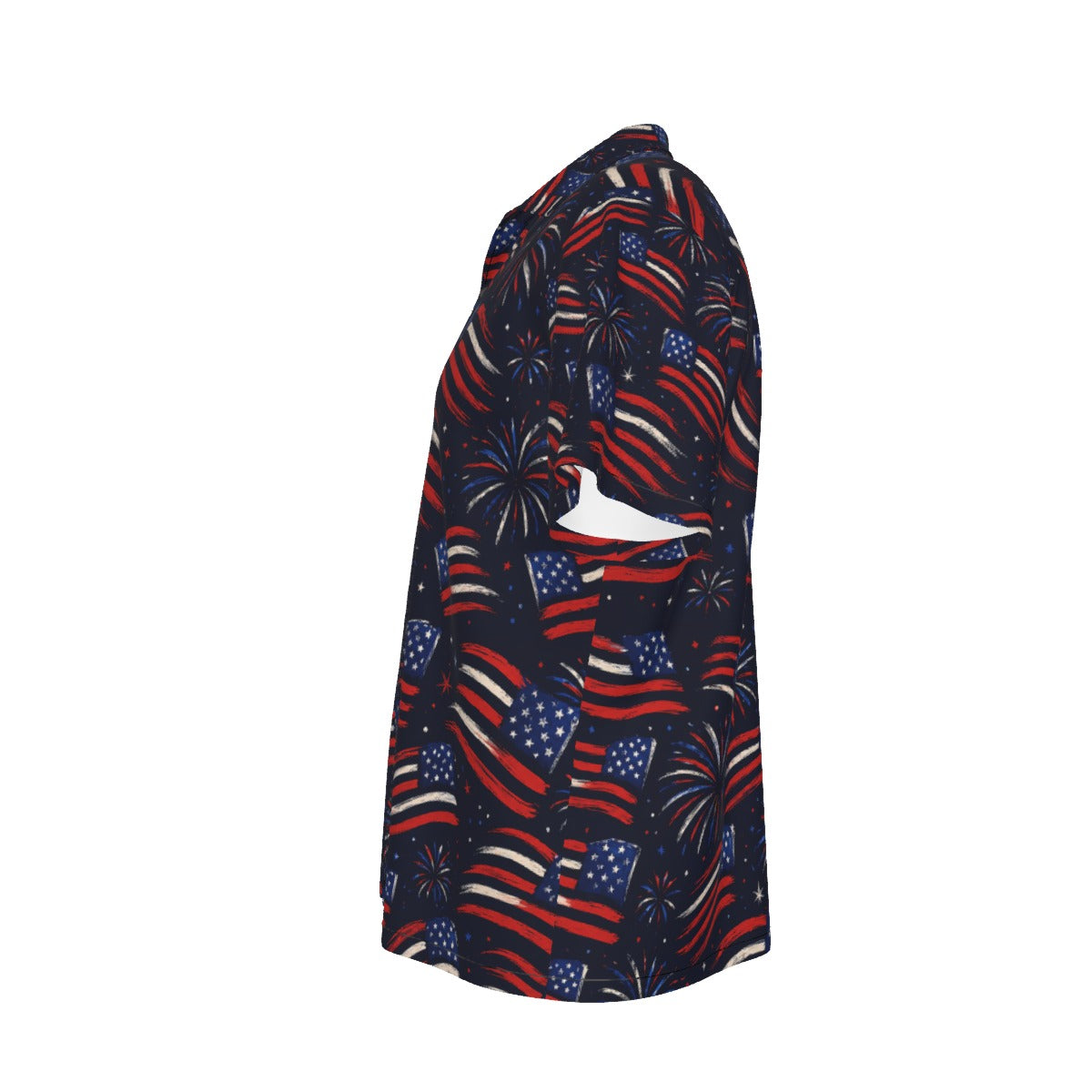 All-Over Print Men's Hawaiian Shirt With Button Closure