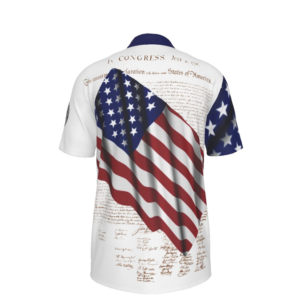 All-Over Print Men's Polo Collar Jersey