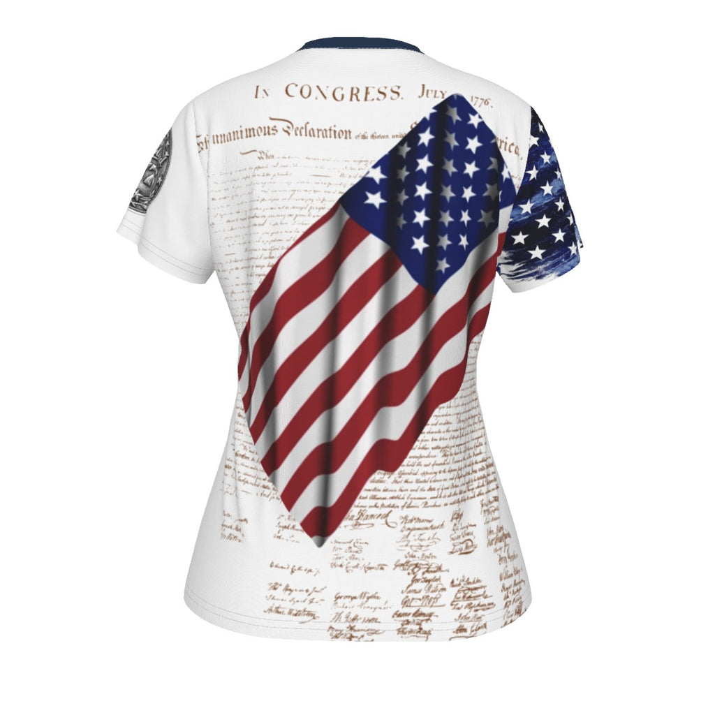 All-Over Print V-neck Women's T-shirt